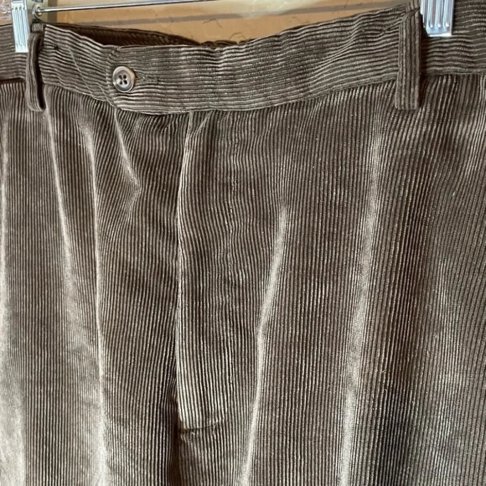 Peter Millar Nanoluxe Chocolate Brown Corduroy Pants‎ Slacks Size 46 - Picture 4 of 10